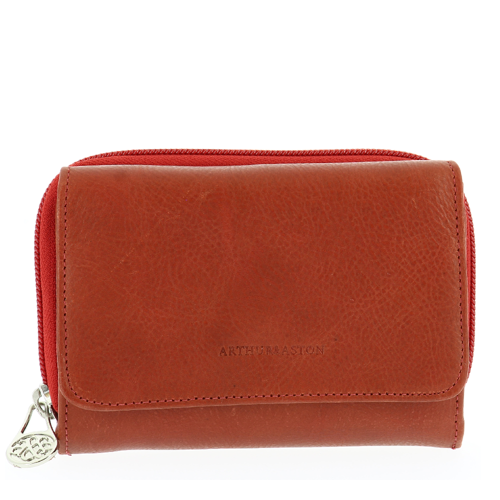 Porte-monnaie et cartes en cuir huilé Rose