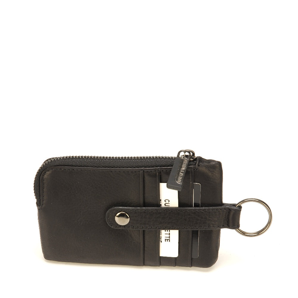 Porte-clé et monnaie Pablo en cuir plongé