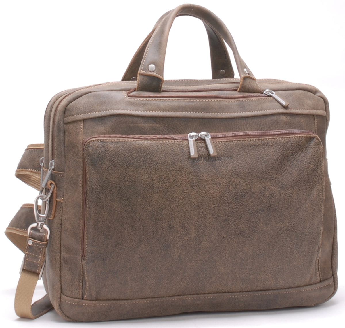 Cristiano 3 in 1 briefcase destroyed leather