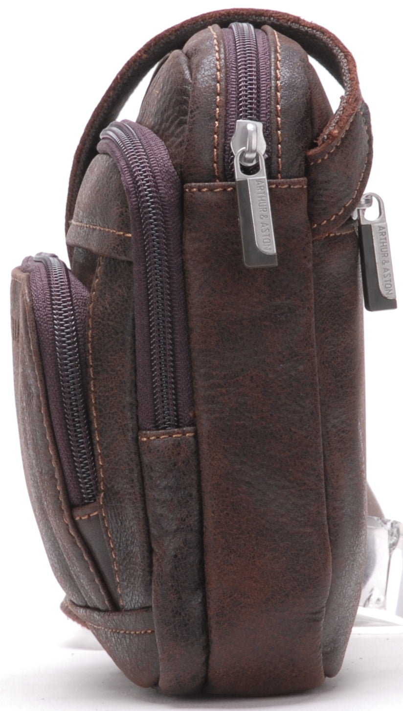 Cristiano small model crossbody bag in destroyed leather