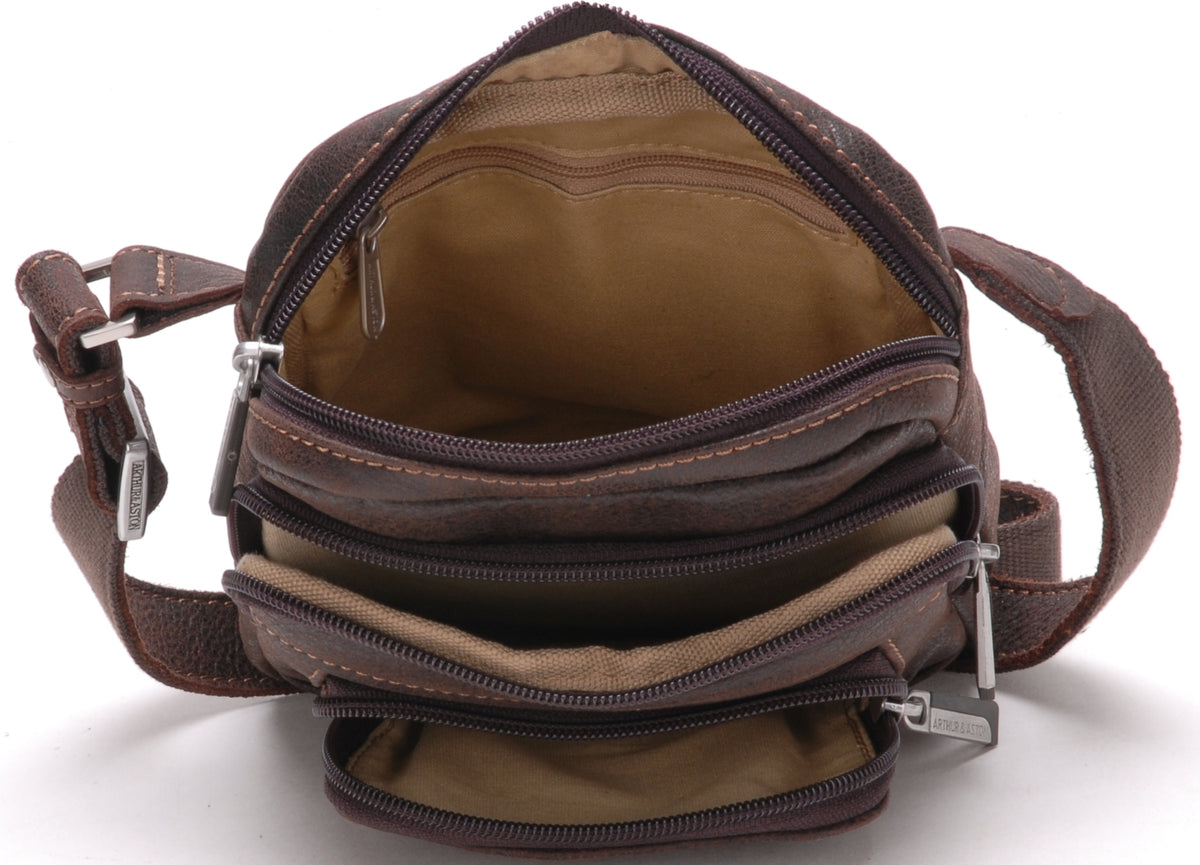 Cristiano small model crossbody bag in destroyed leather