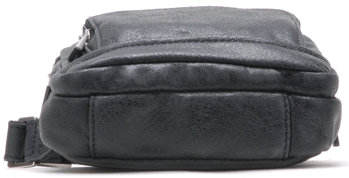 Cristiano small model crossbody bag in destroyed leather
