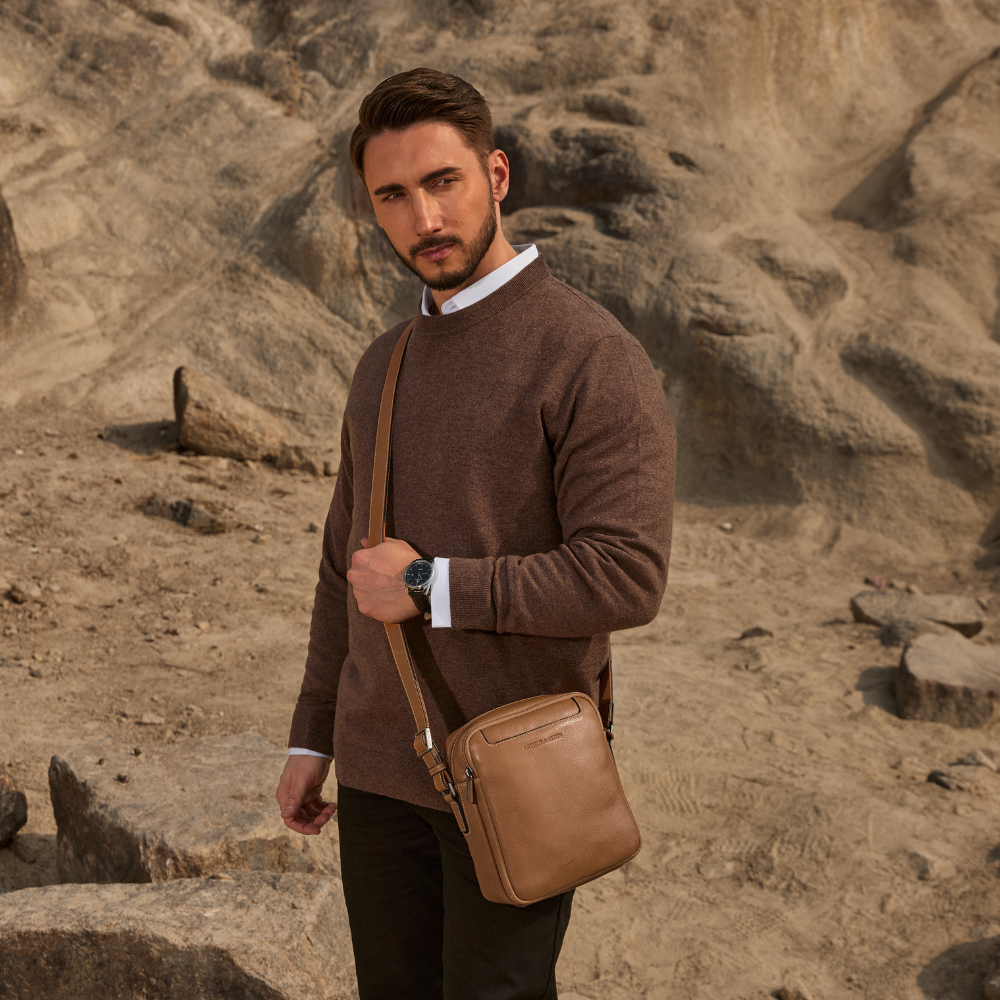 Sac travers L Léon Cuir