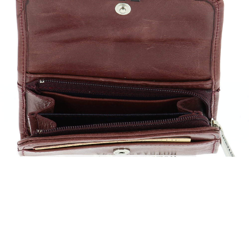 Porte-monnaie et cartes cuir vachette huilé