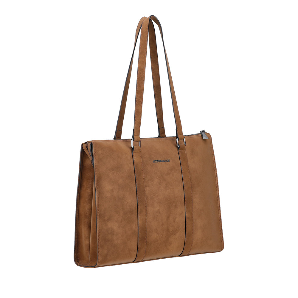 Sac épaule business Misha croûte de cuir