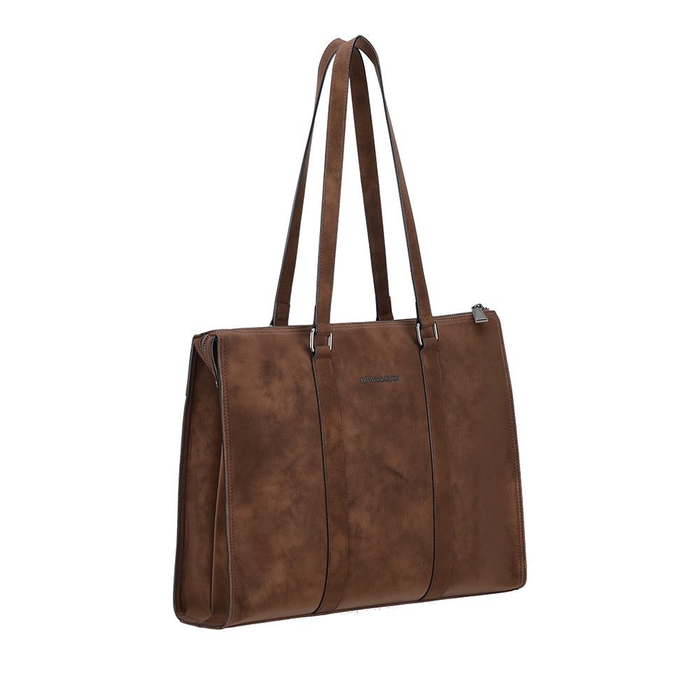 Sac épaule business Misha croûte de cuir