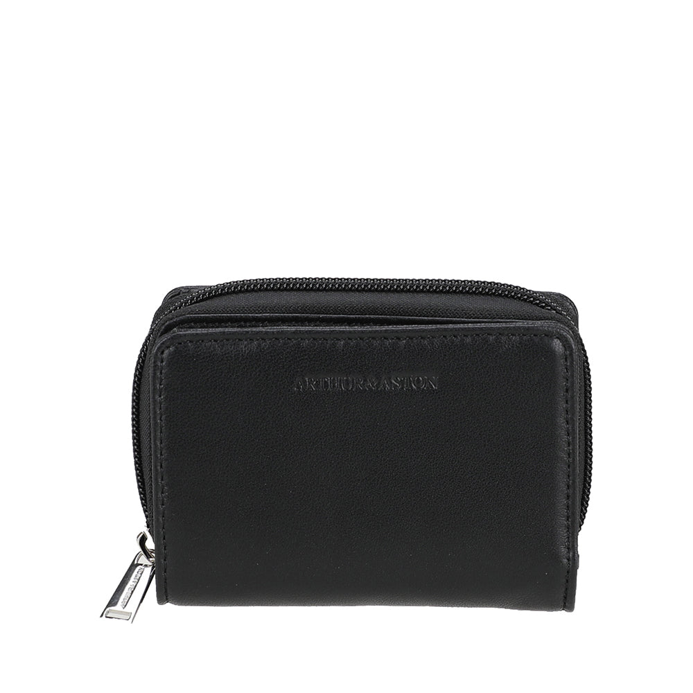 Porte-monnaie et cartes cuir d'agneau Riley