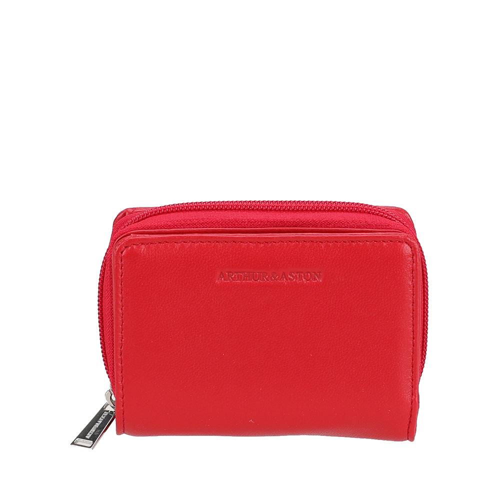Porte-monnaie et cartes cuir d'agneau Riley