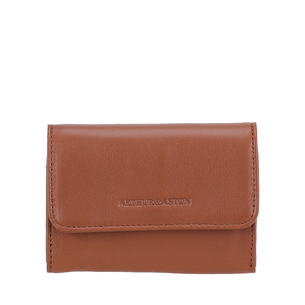 Petit Porte-monnaie à pression Riley cuir d'agneau