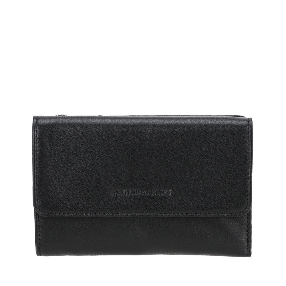 Portefeuille compact cuir agneau Riley