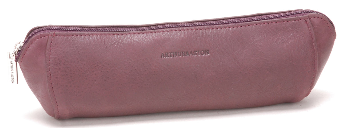 Oiled Leather Pen Case Pink