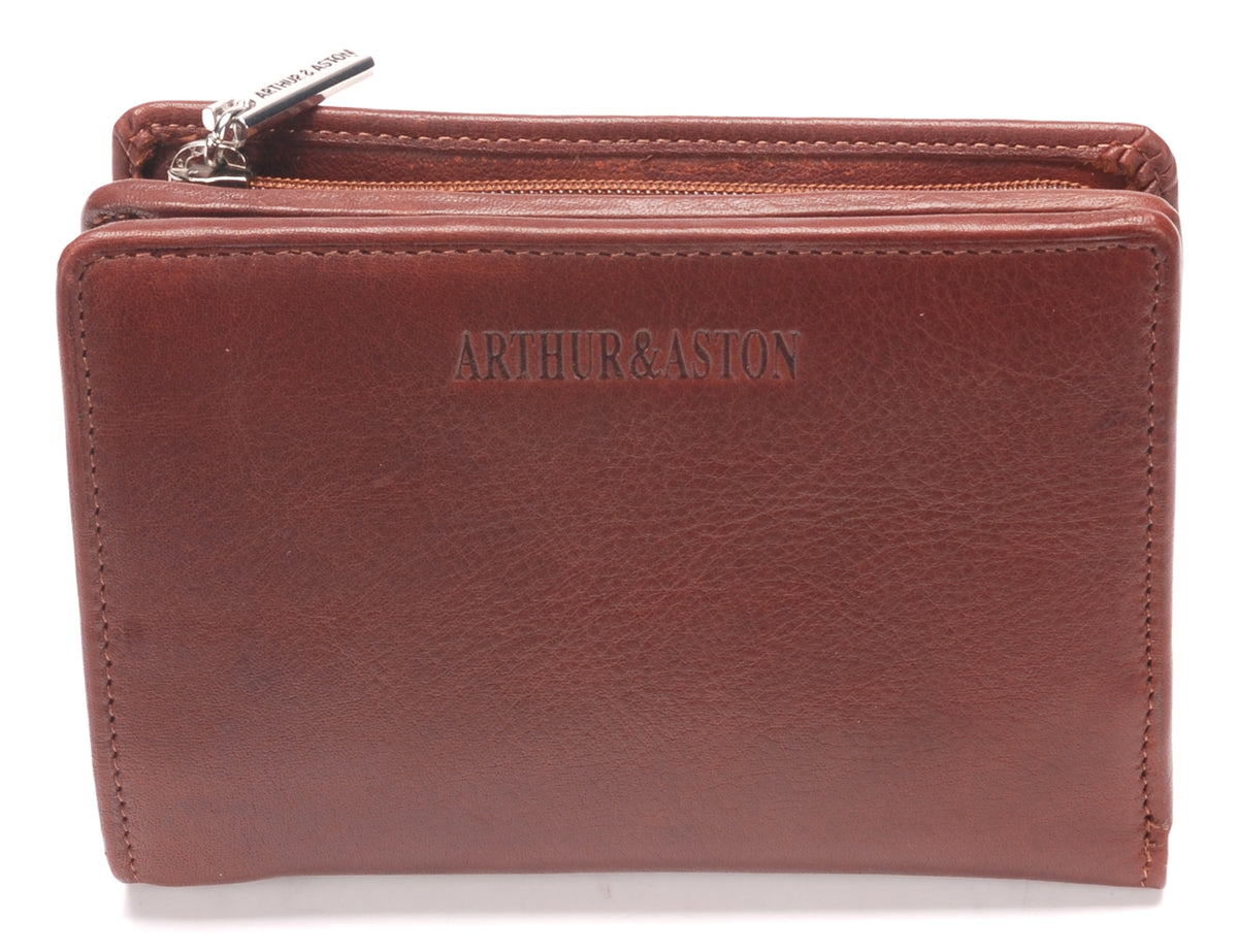 Portefeuille cuir vachette plongé et doublure polyester