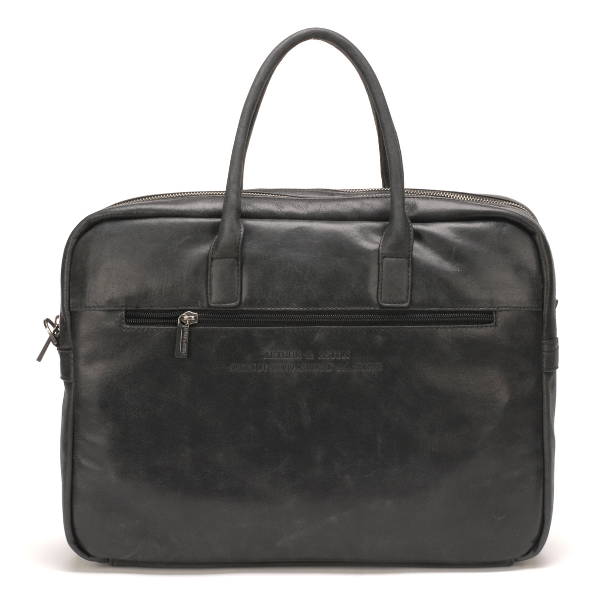Large Diego leather briefcase