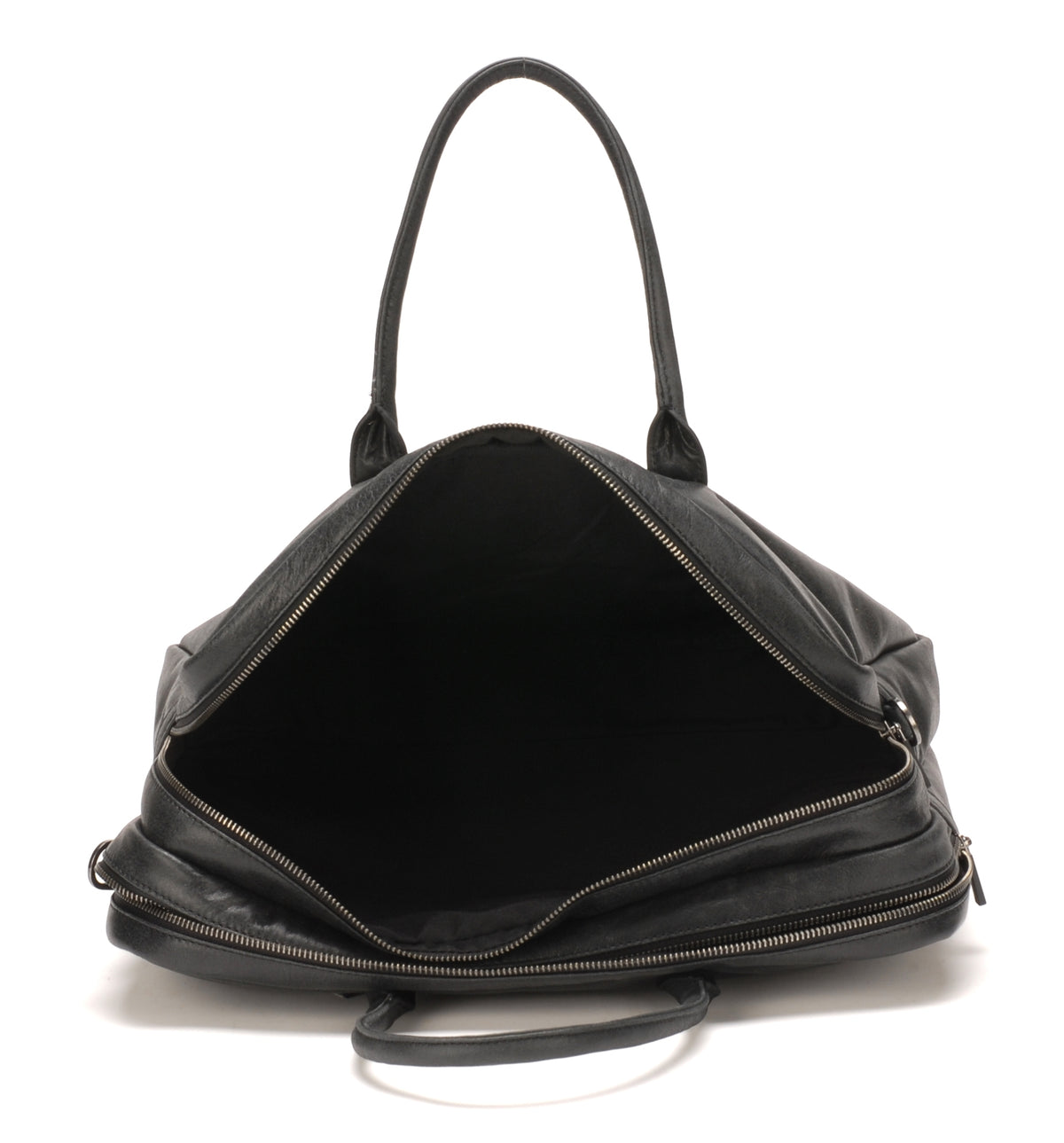 Large Diego leather briefcase