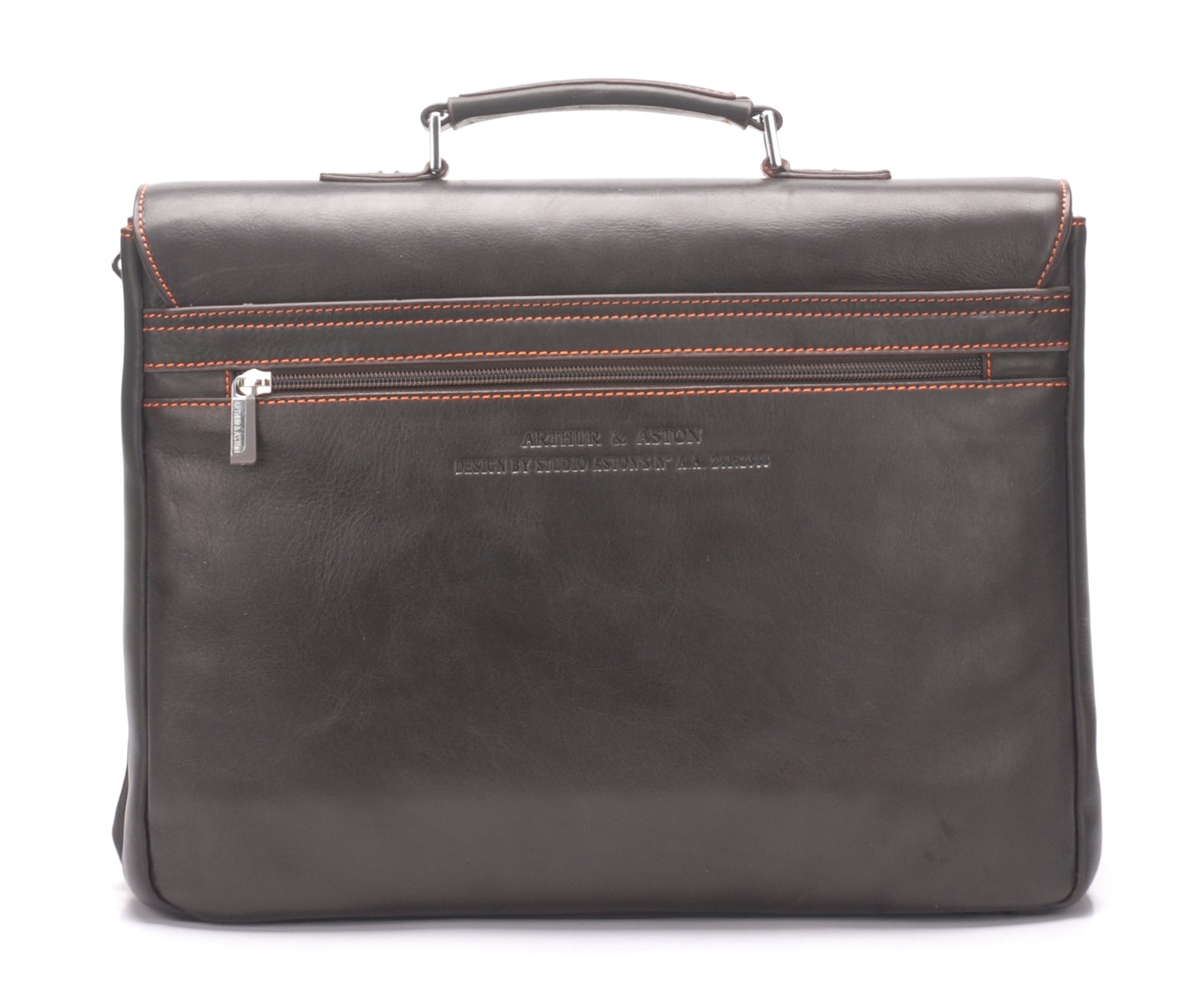 Serviette 2 soufflets cuir vachette et doublure coton