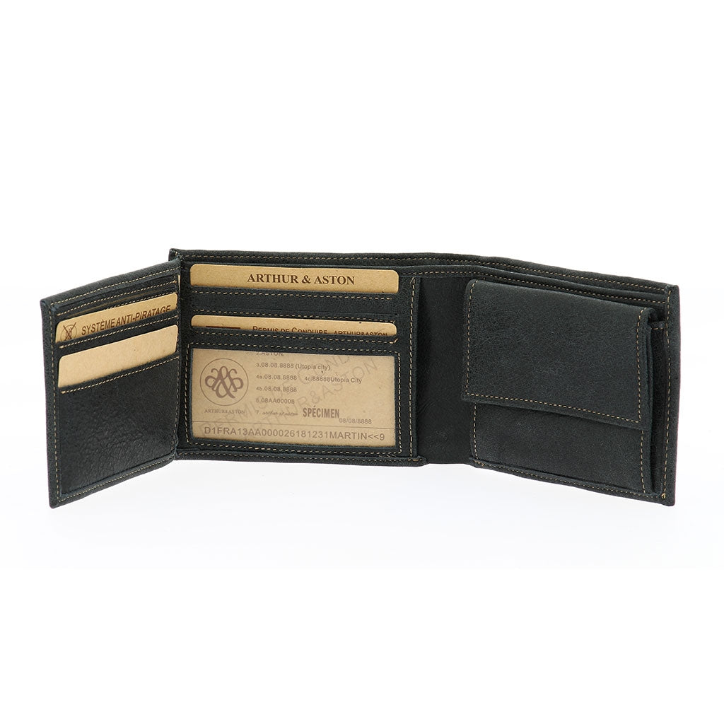 Cristiano Italian wallet destroyed leather
