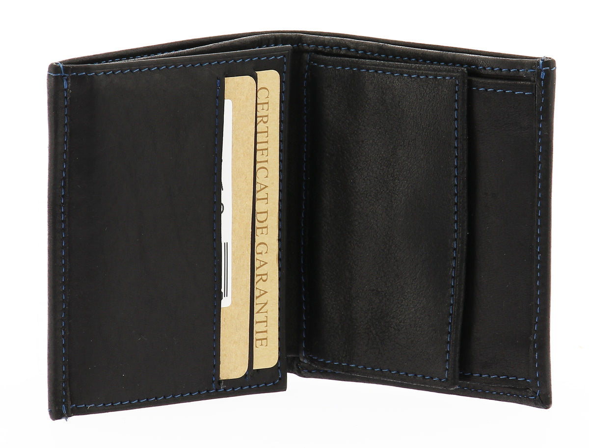 Louis card and coin holder in oiled leather