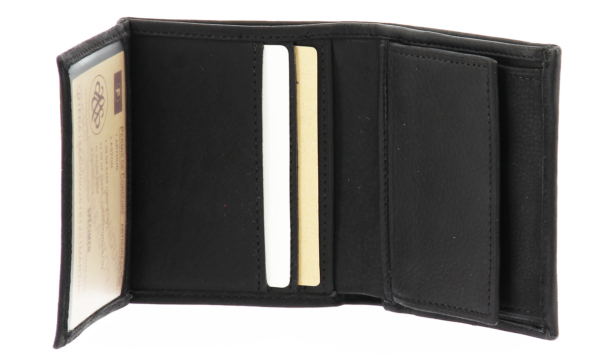 Louis card and coin holder in oiled leather