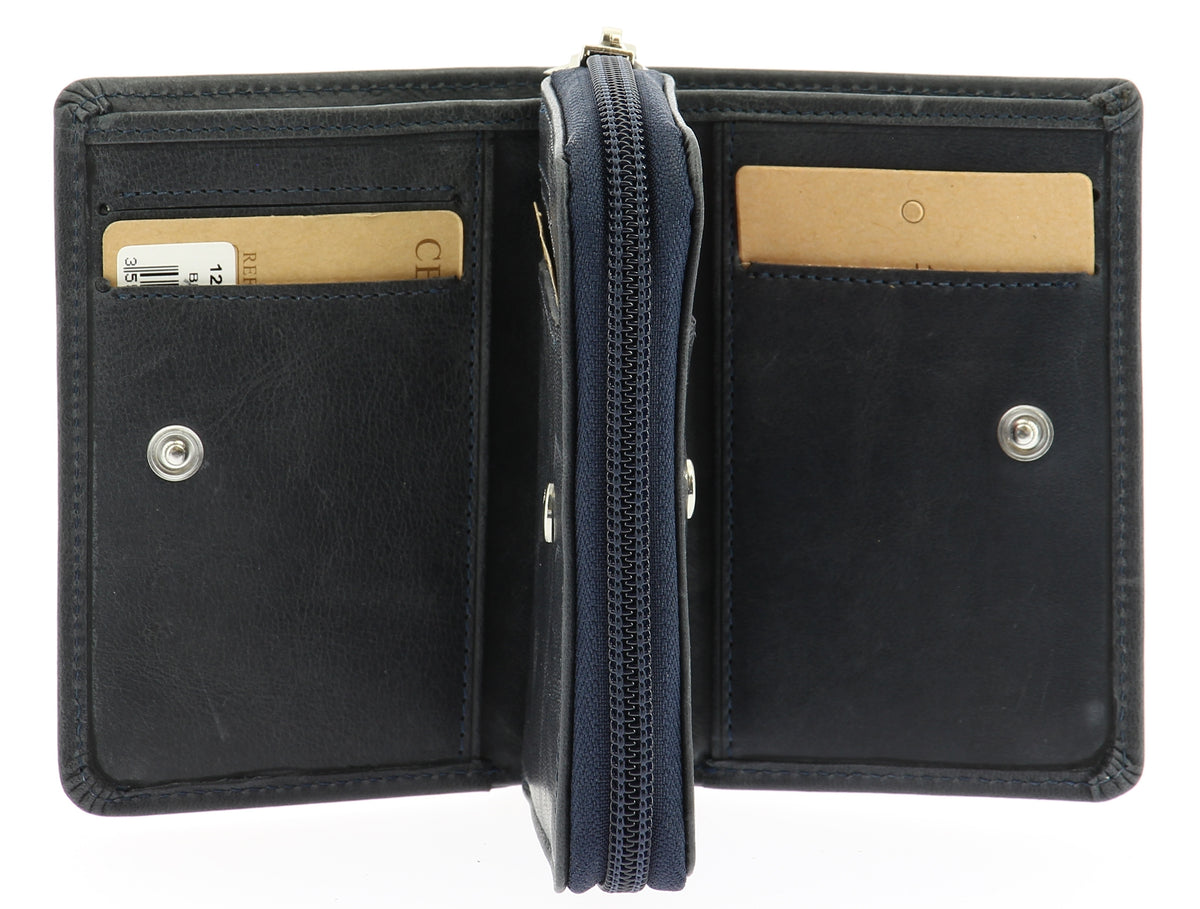 Oiled Leather Wallet and Card Holder Pink
