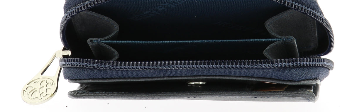 Oiled Leather Wallet and Card Holder Pink