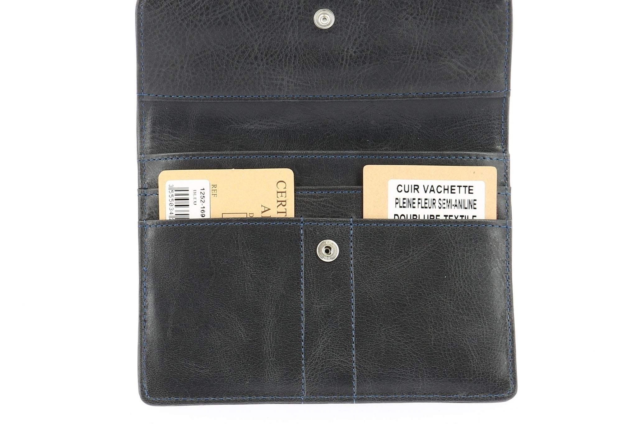 Oiled cowhide leather flap document holder Pink