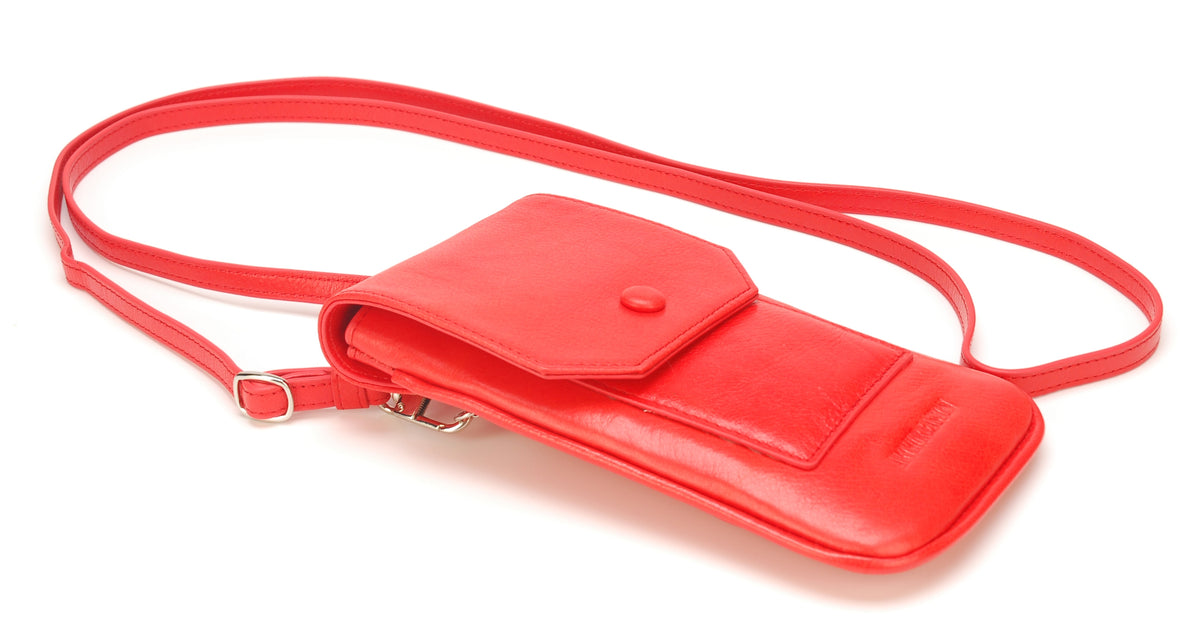Pochette téléphone en cuir de buffle