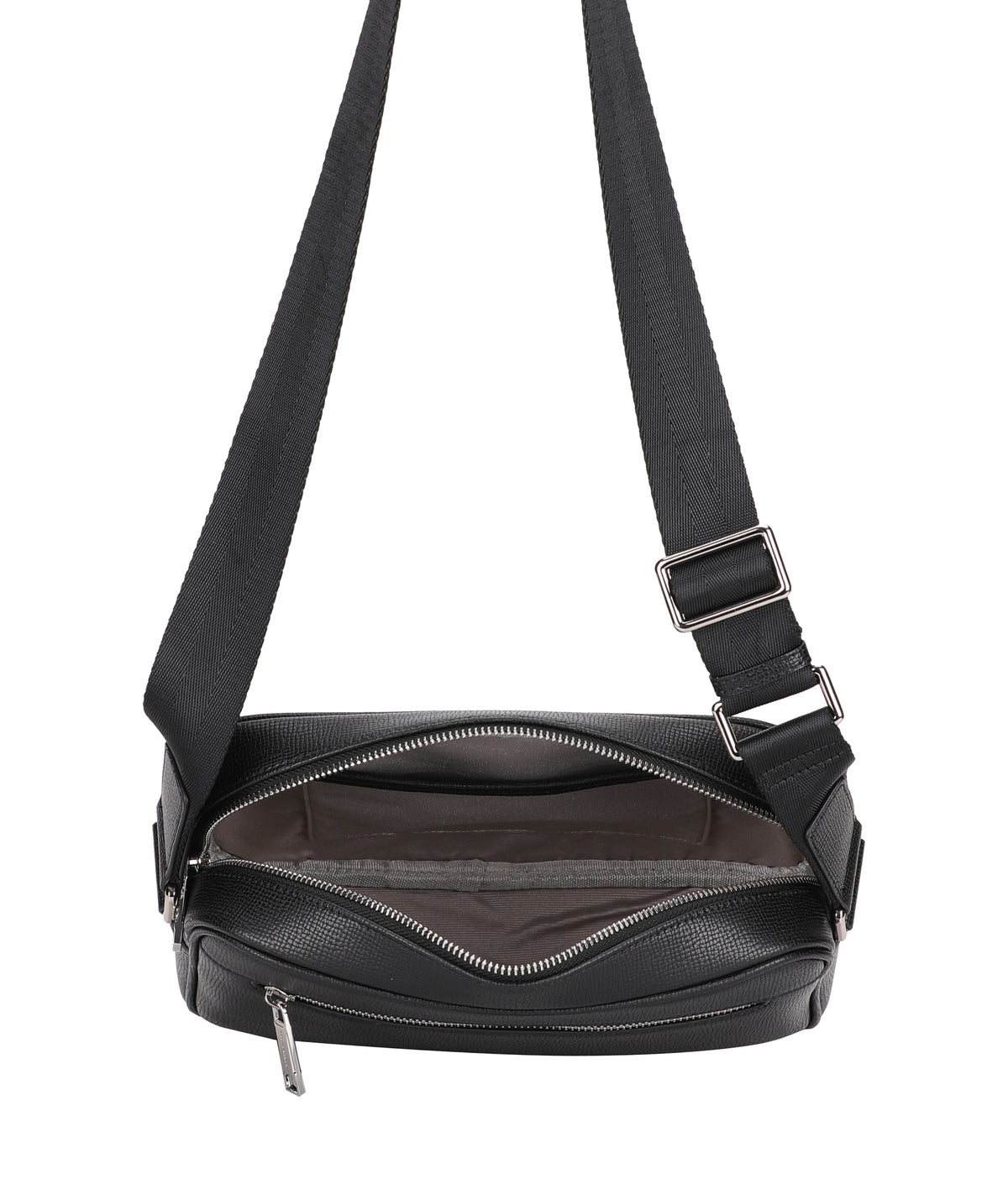 Nelson split leather crossbody bag