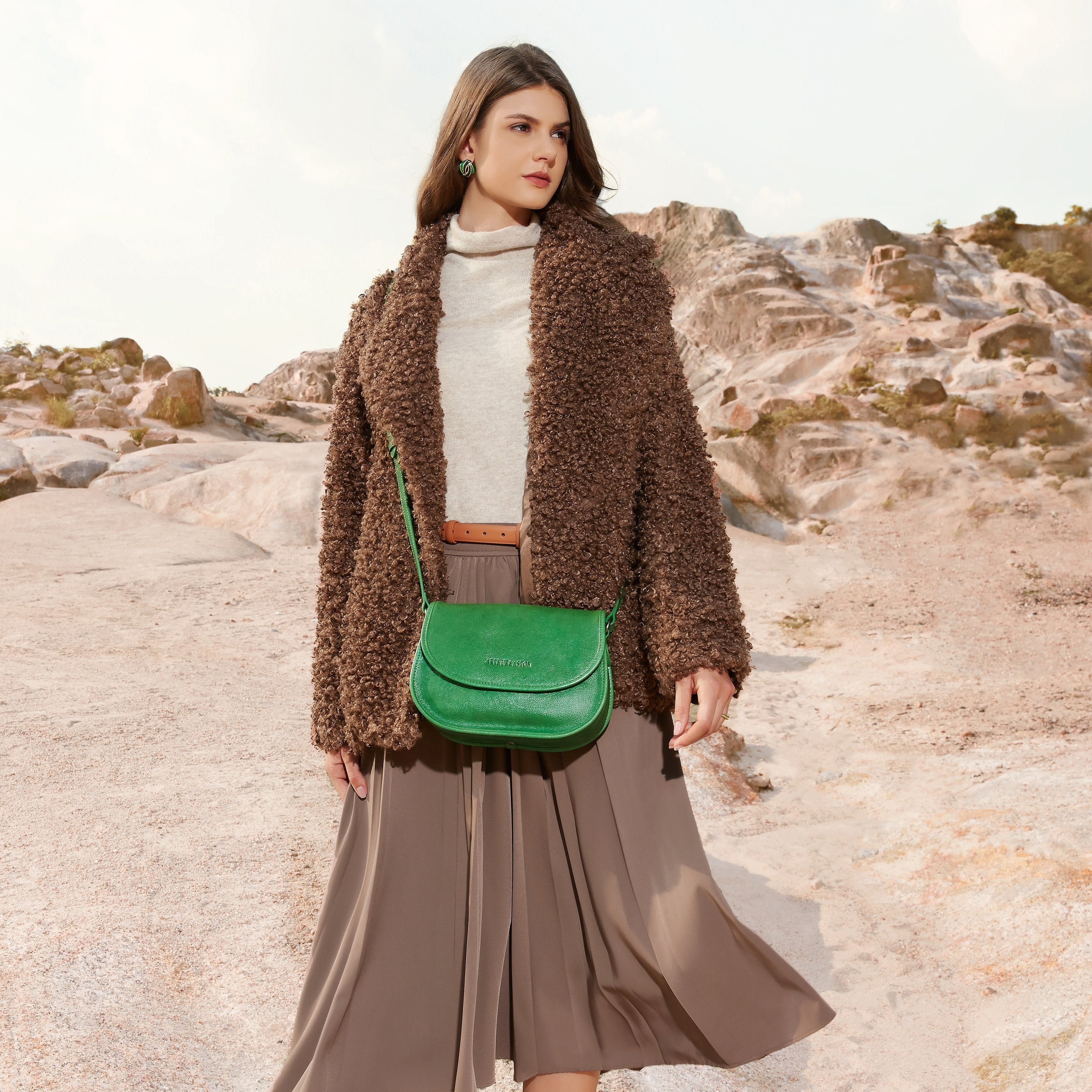 M Edith Leather Shoulder Bag
