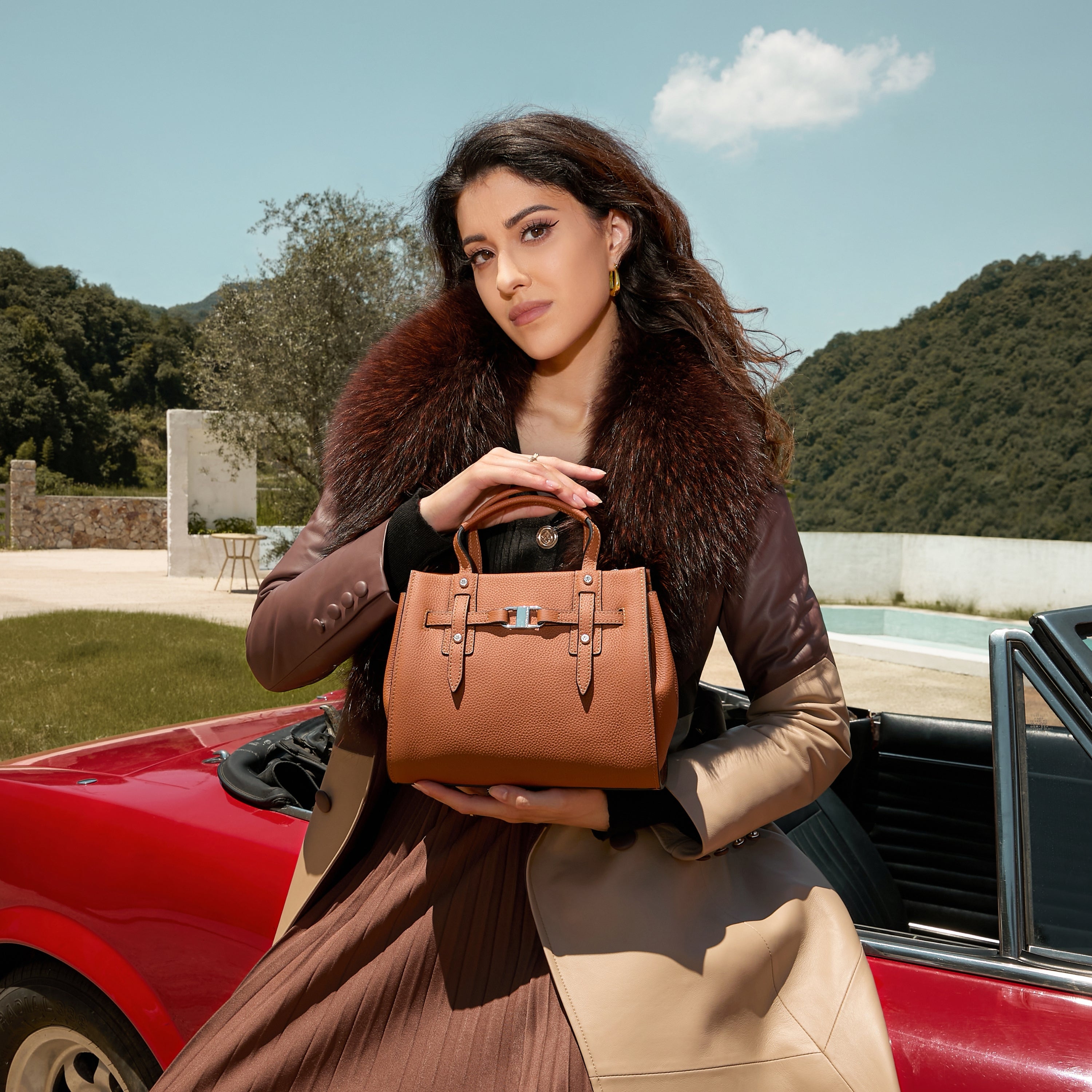 Daphne S leather handbag