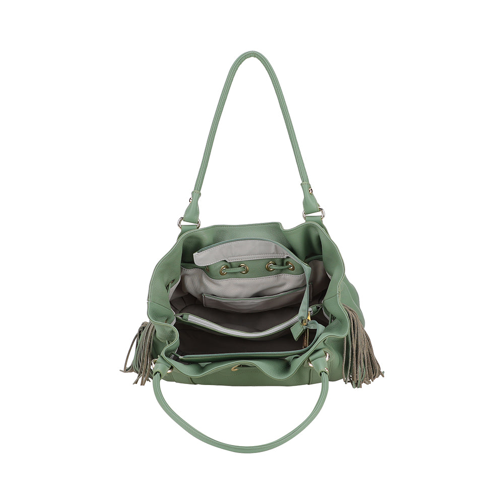 Sac épaule L Camille franges cuir