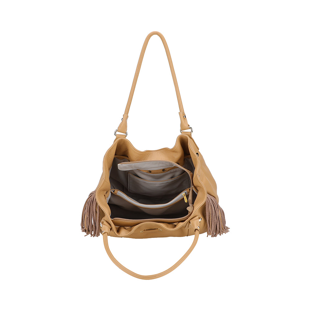 Sac épaule L Camille franges cuir