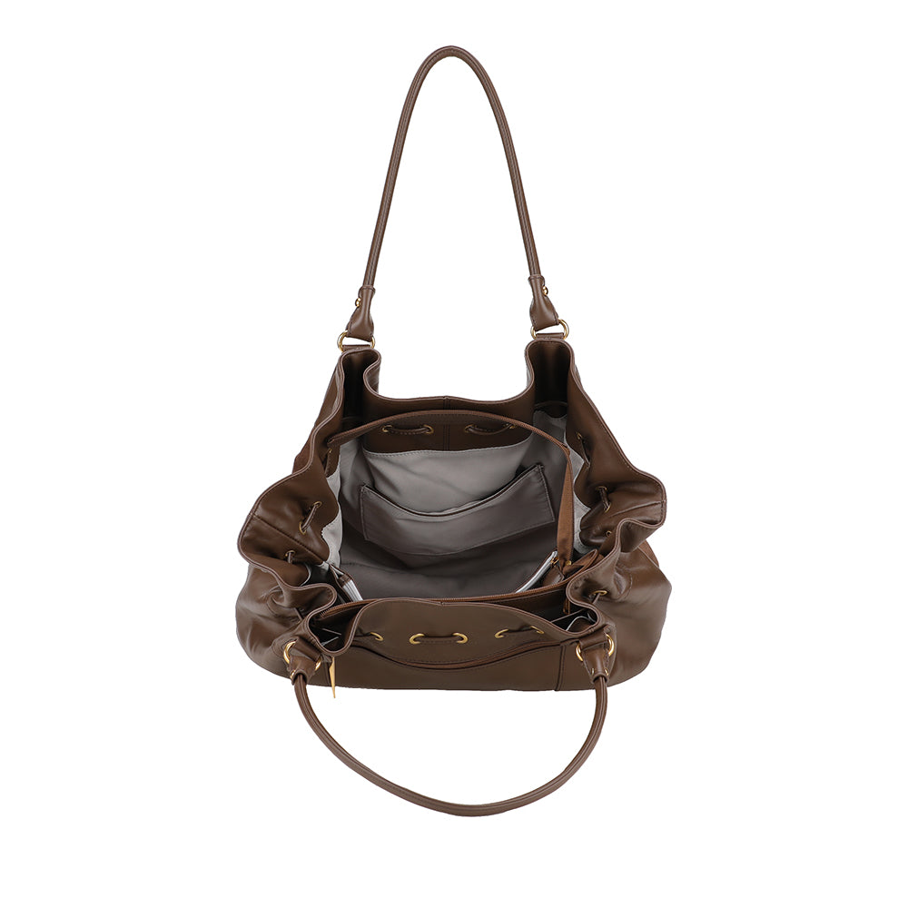 Sac épaule XL Camille cuir suède