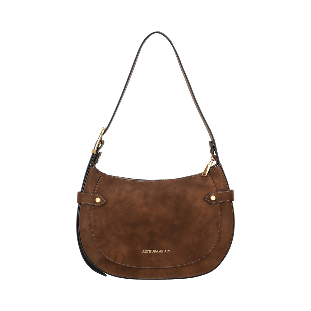 Madelena split leather shoulder bag