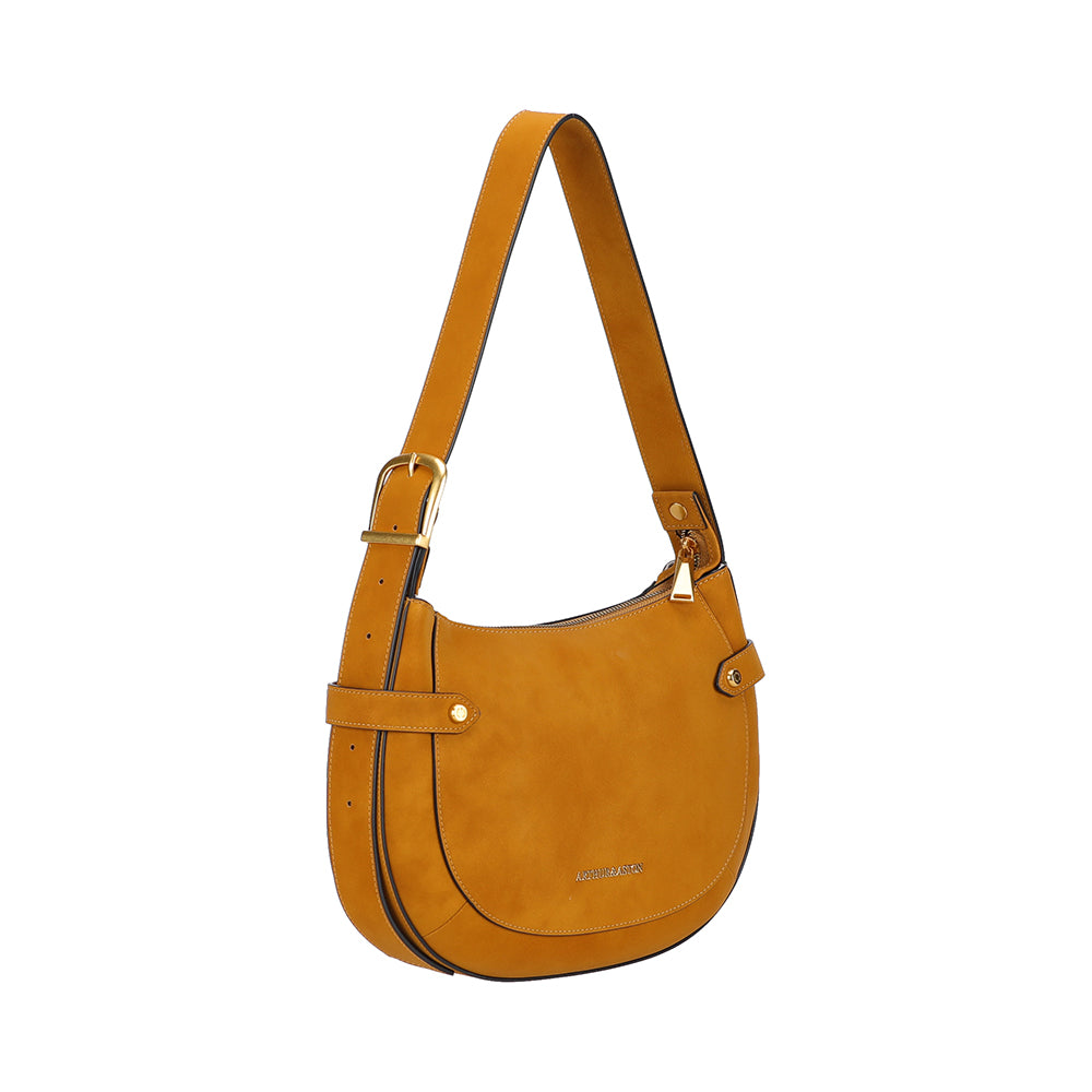 Madelena split leather shoulder bag