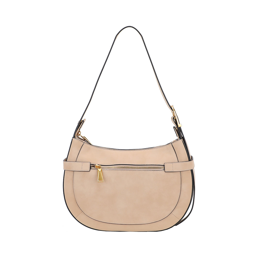 Madelena split leather shoulder bag
