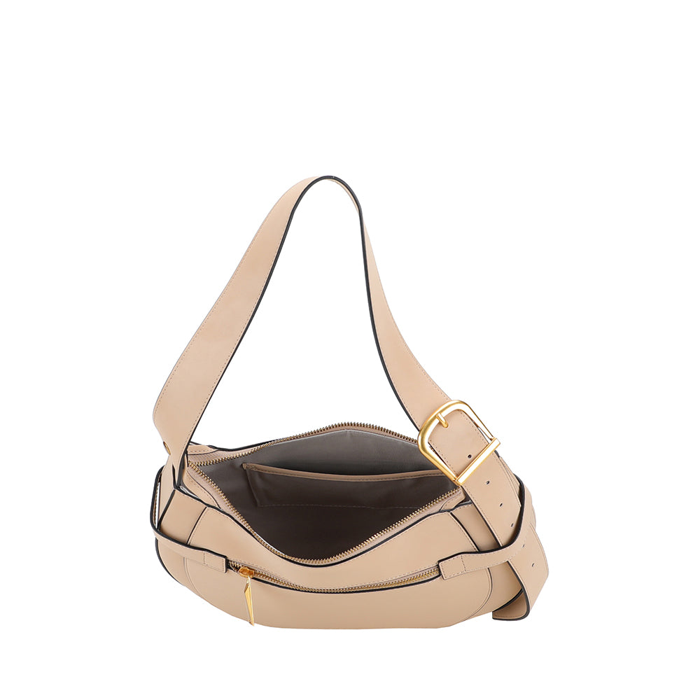 Madelena split leather shoulder bag