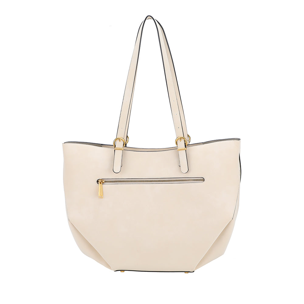 Sac cabas L croûte de cuir Madelena