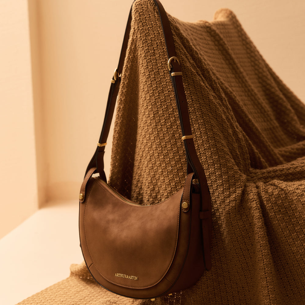 Sac épaule bandoulière croûte de cuir Madelena