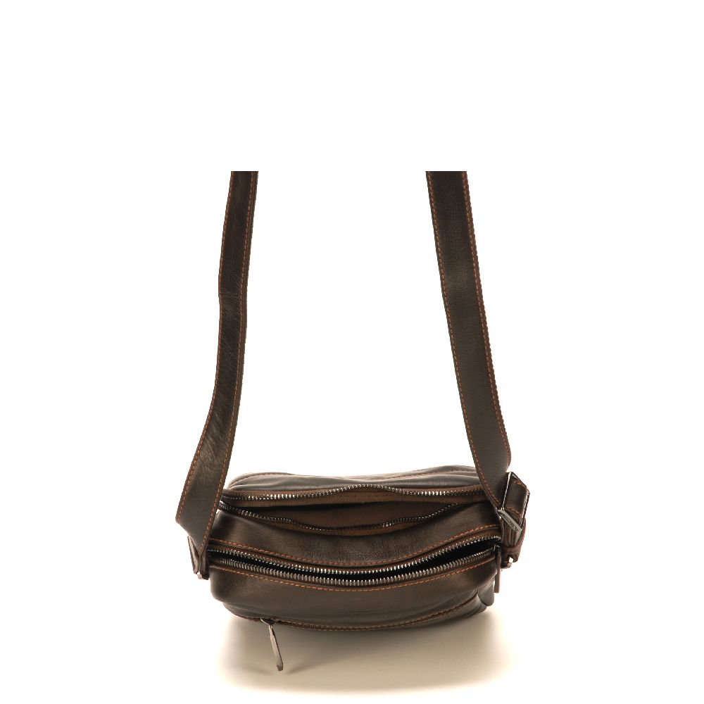Sac travers Pablo en cuir plongé