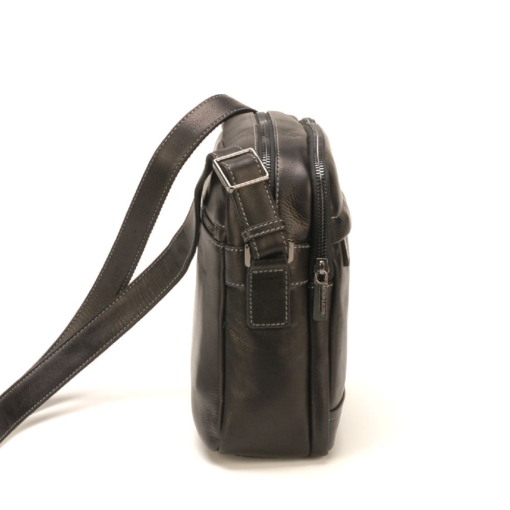 Sac travers Pablo en cuir plongé
