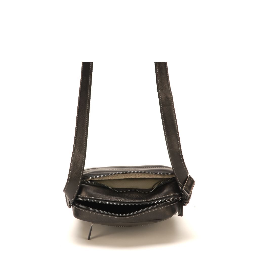 Sac travers Pablo en cuir plongé