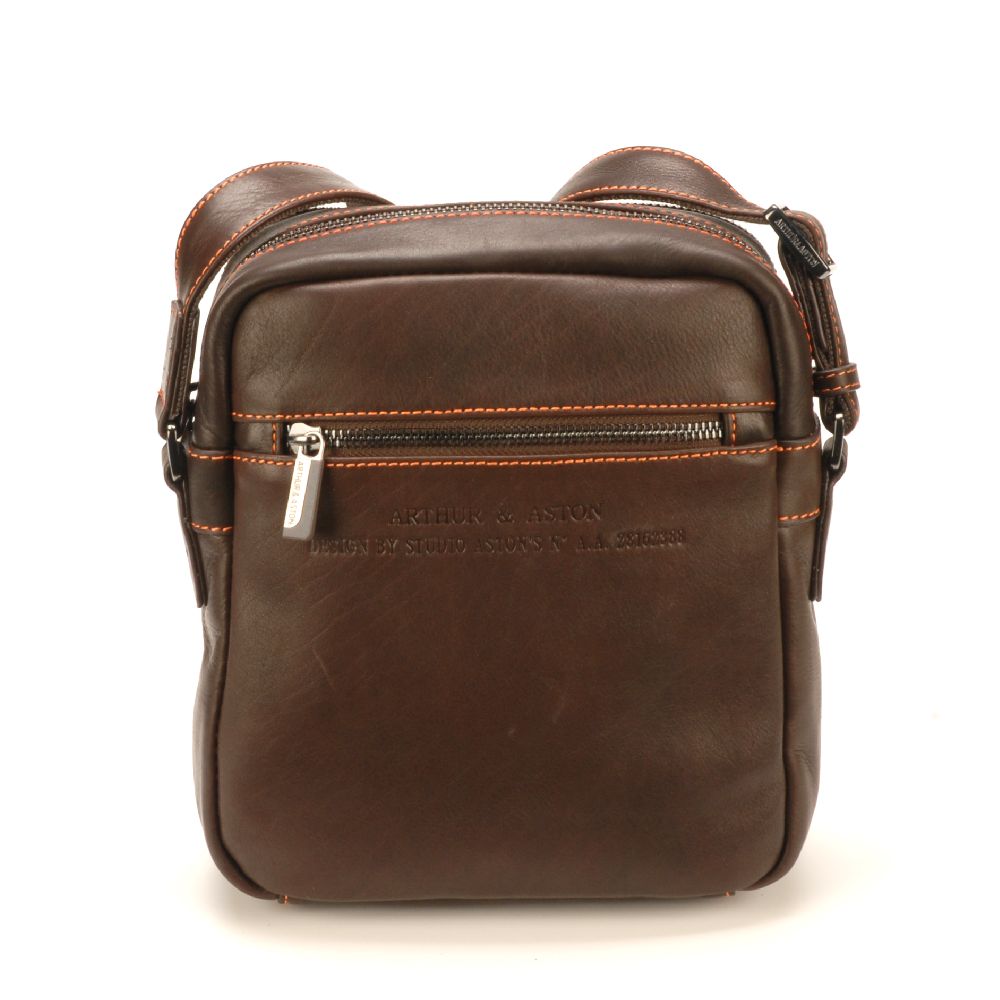 Sac travers Pablo en cuir plongé