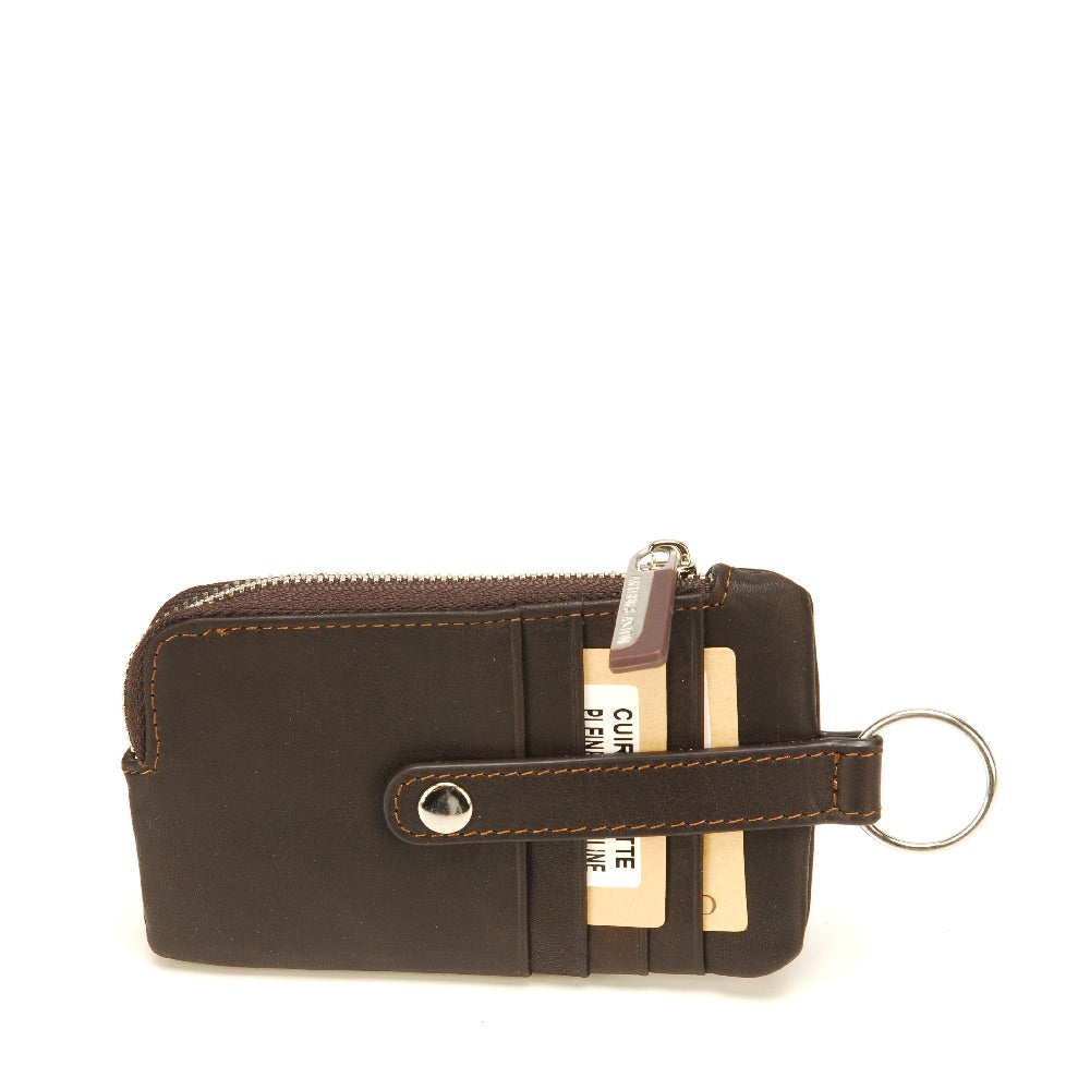 Porte-clé et monnaie Pablo en cuir plongé