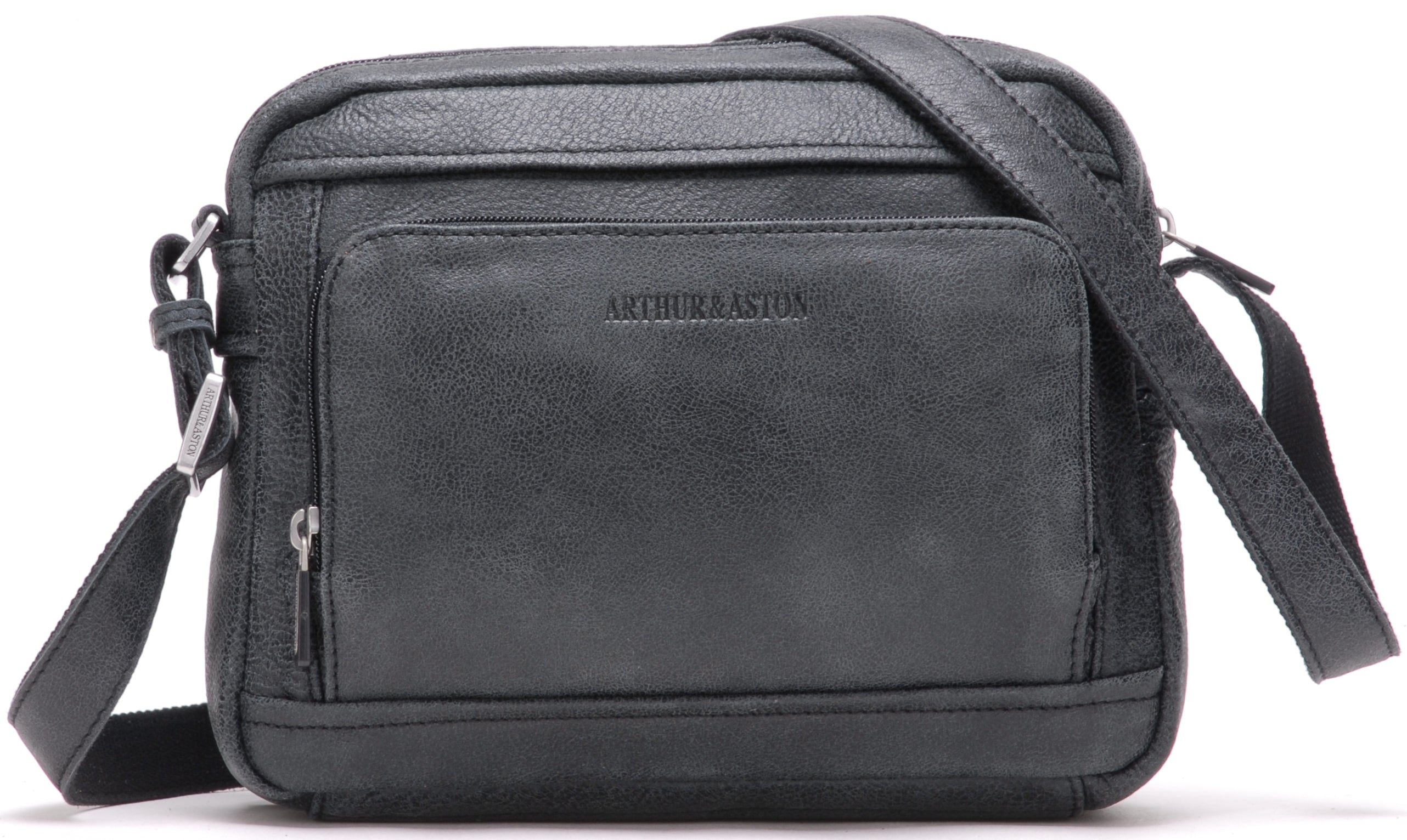 Cristiano destroyed leather crossbody bag