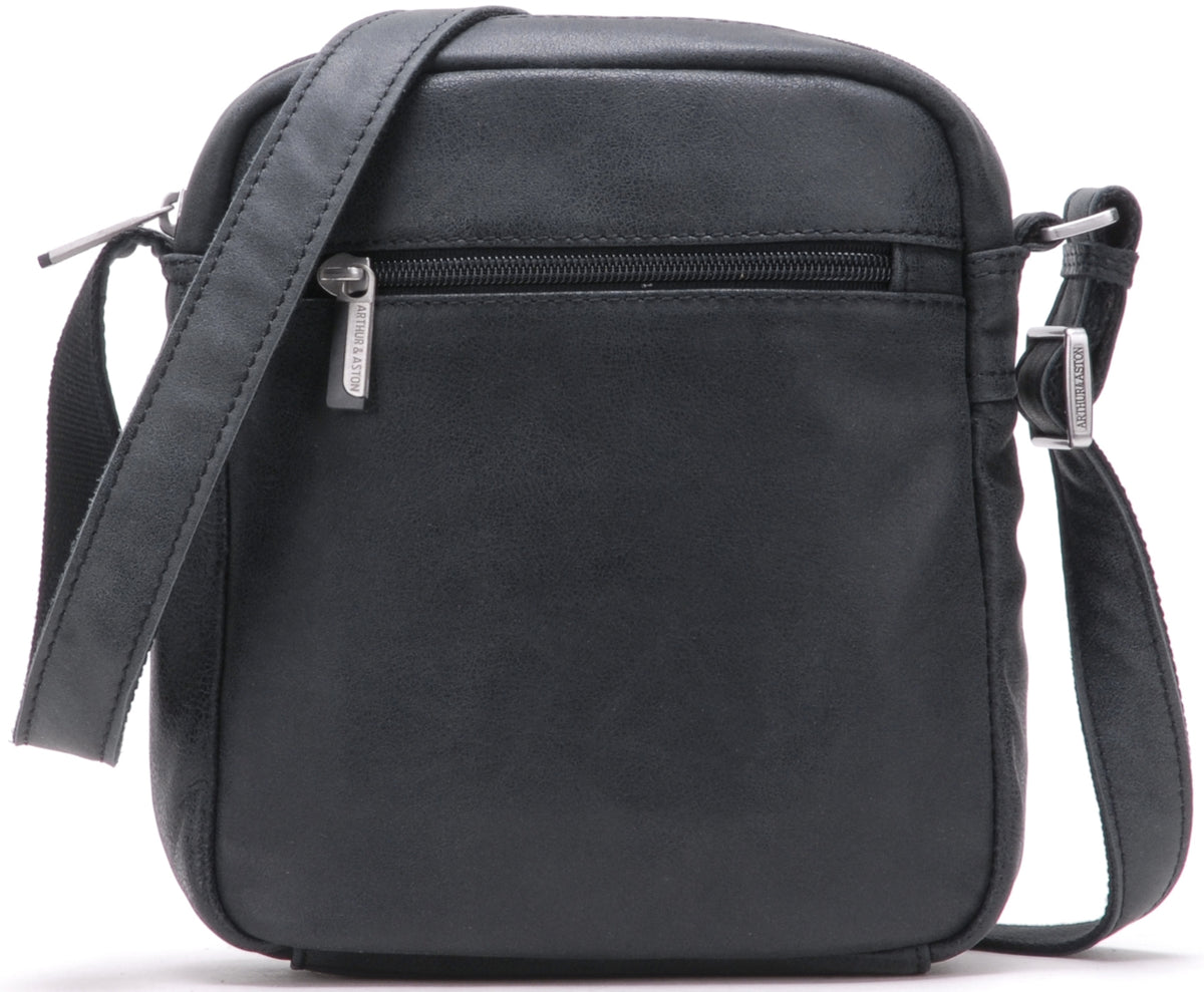 Cristiano destroyed leather crossbody bag