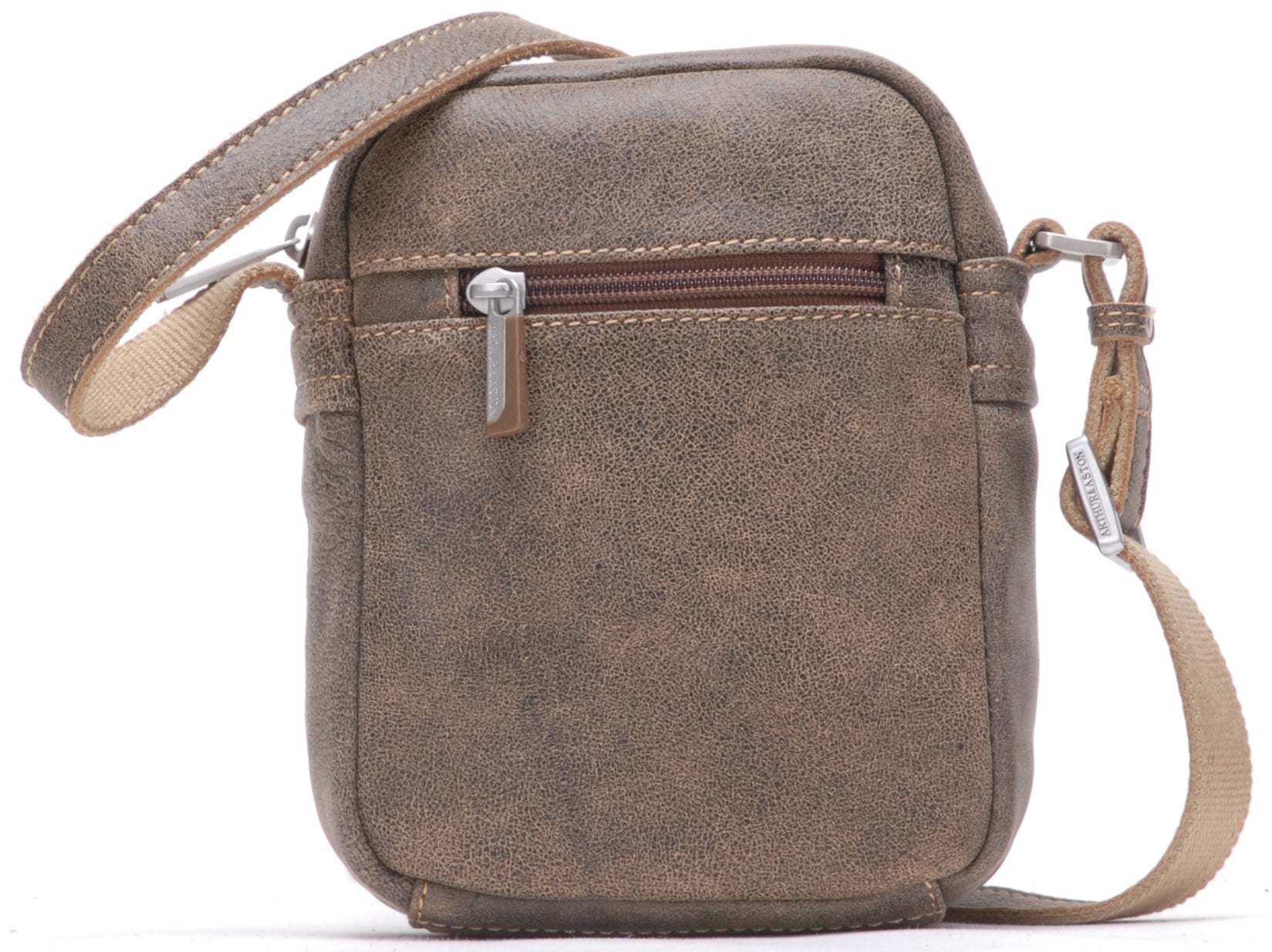 Cristiano destroyed leather crossbody bag, small model
