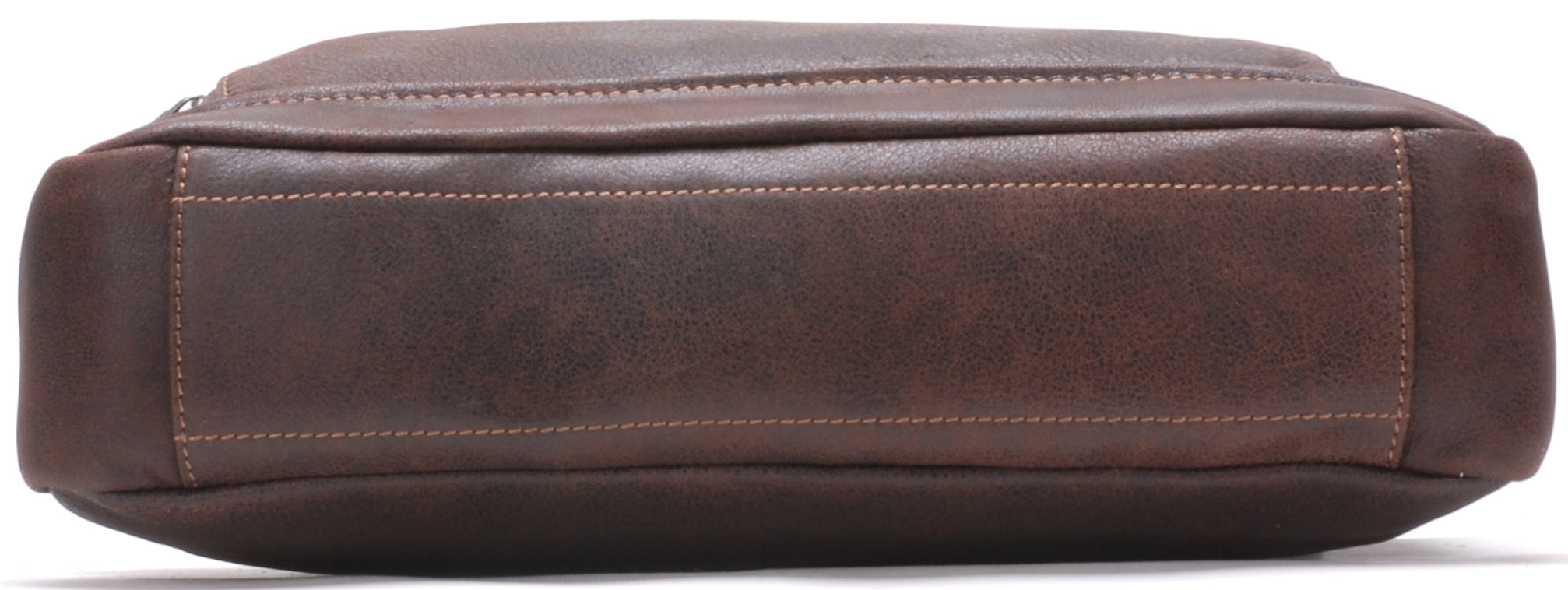 Cristiano destroyed leather satchel bag