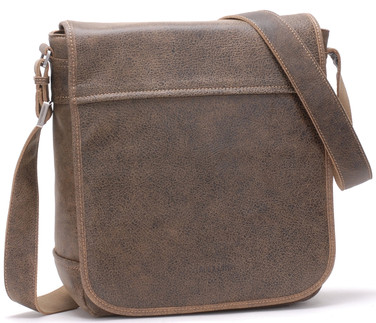 Cristiano destroyed leather crossbody bag