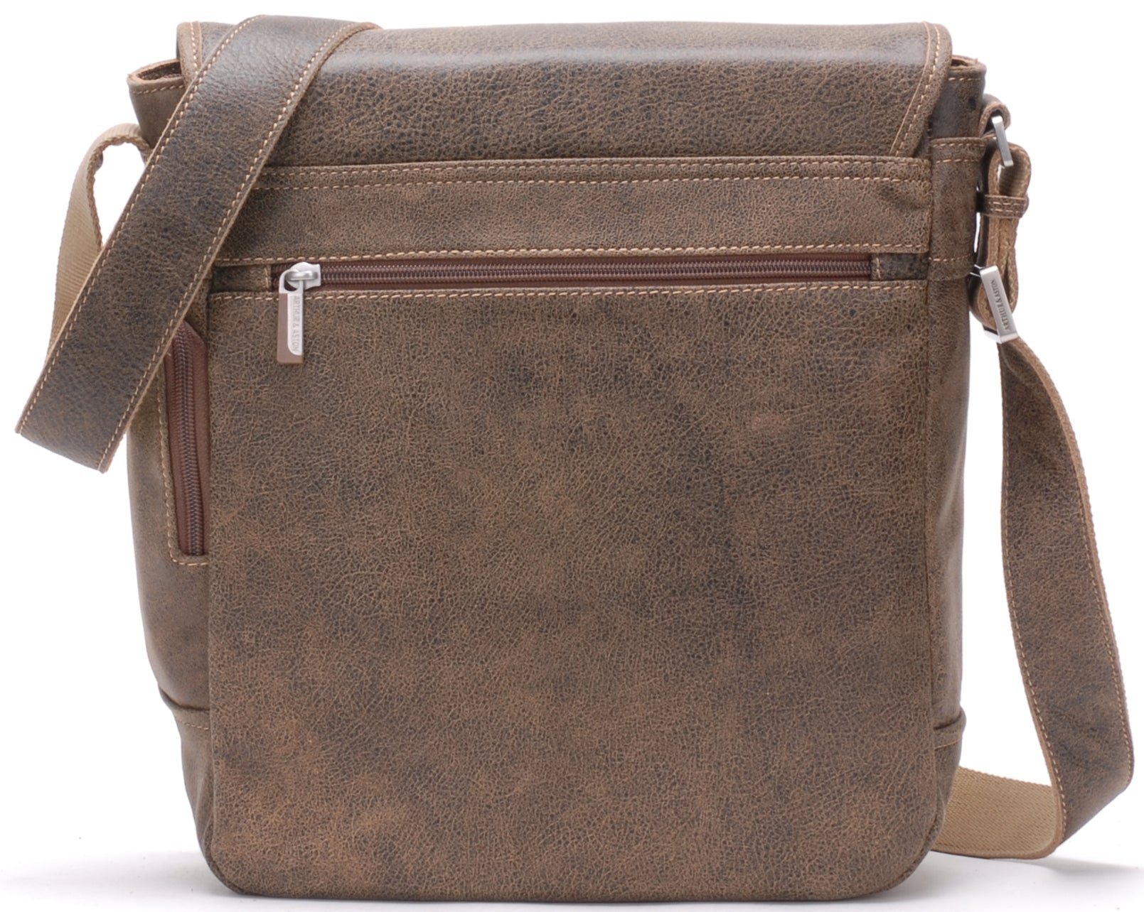 Cristiano destroyed leather crossbody bag