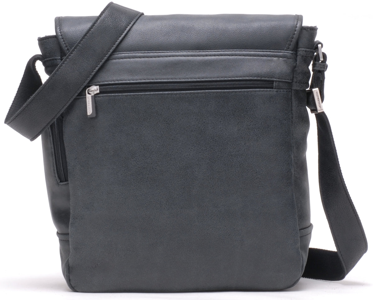 Cristiano destroyed leather crossbody bag